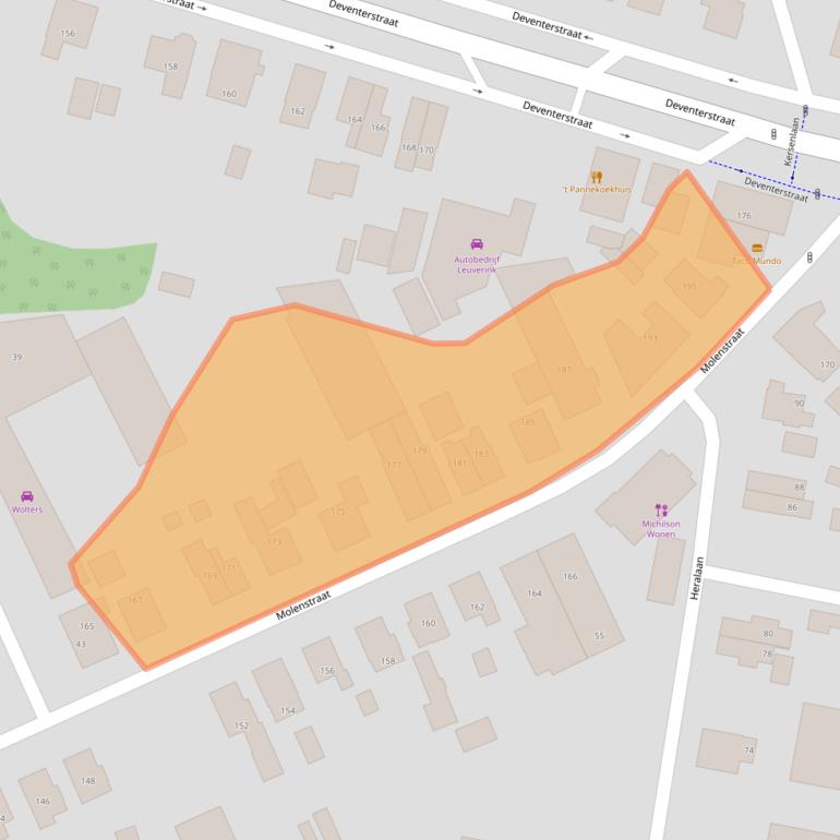 Kaart van postcodegebied 7321BE.