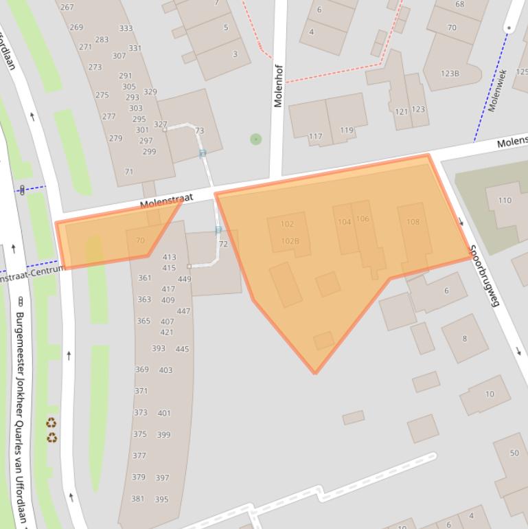 Kaart van postcodegebied 7321BG.