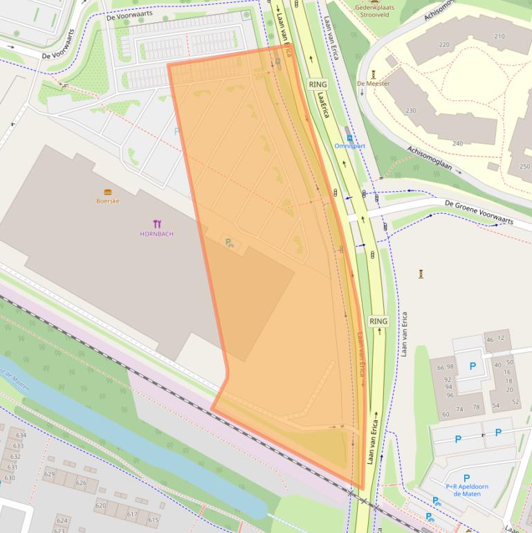 Kaart van postcodegebied 7321BX.