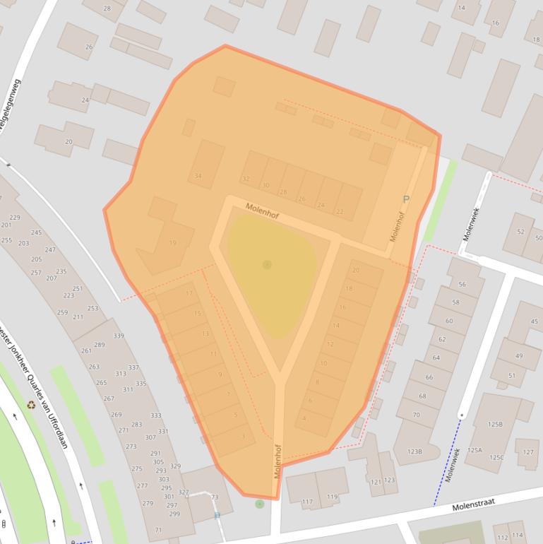 Kaart van postcodegebied 7321BZ.