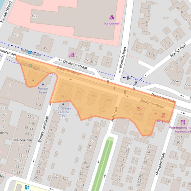 Kaart van postcodegebied 7321CA.