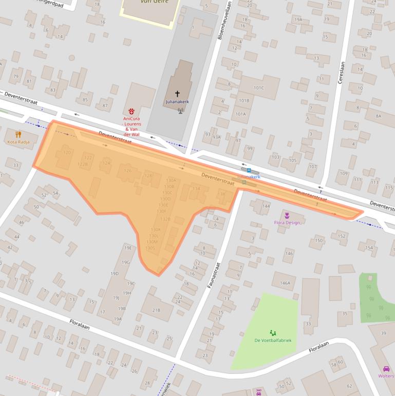 Kaart van postcodegebied 7321CD.