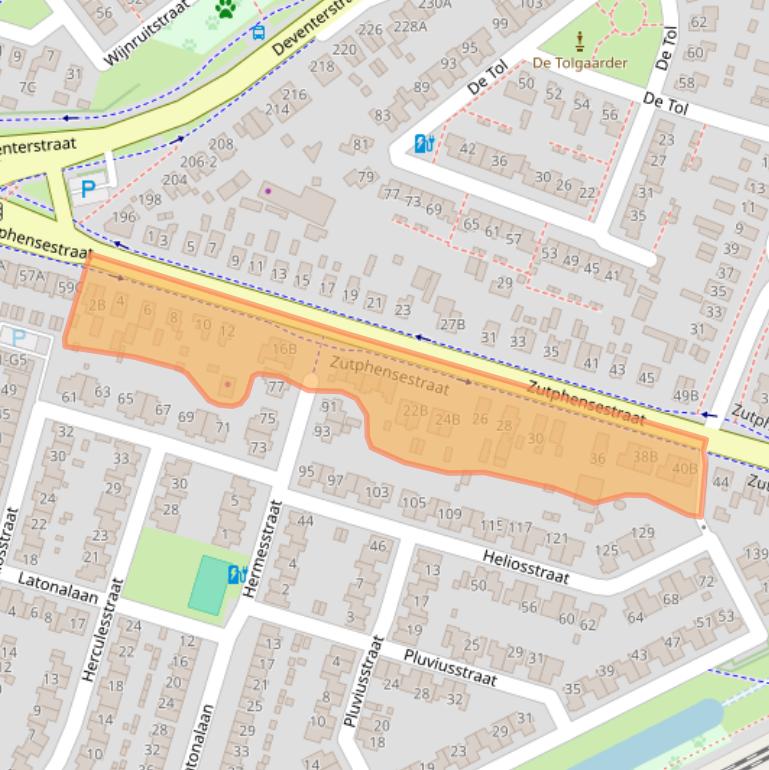 Kaart van postcodegebied 7321CL.