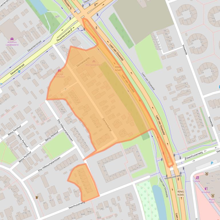 Kaart van postcodegebied 7321DA.