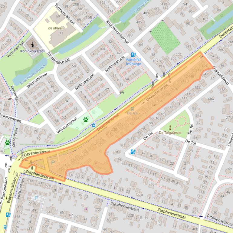 Kaart van postcodegebied 7321DB.