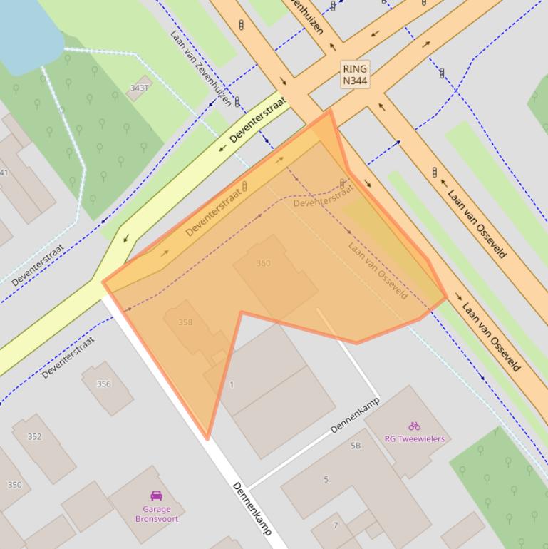 Kaart van postcodegebied 7321DE.