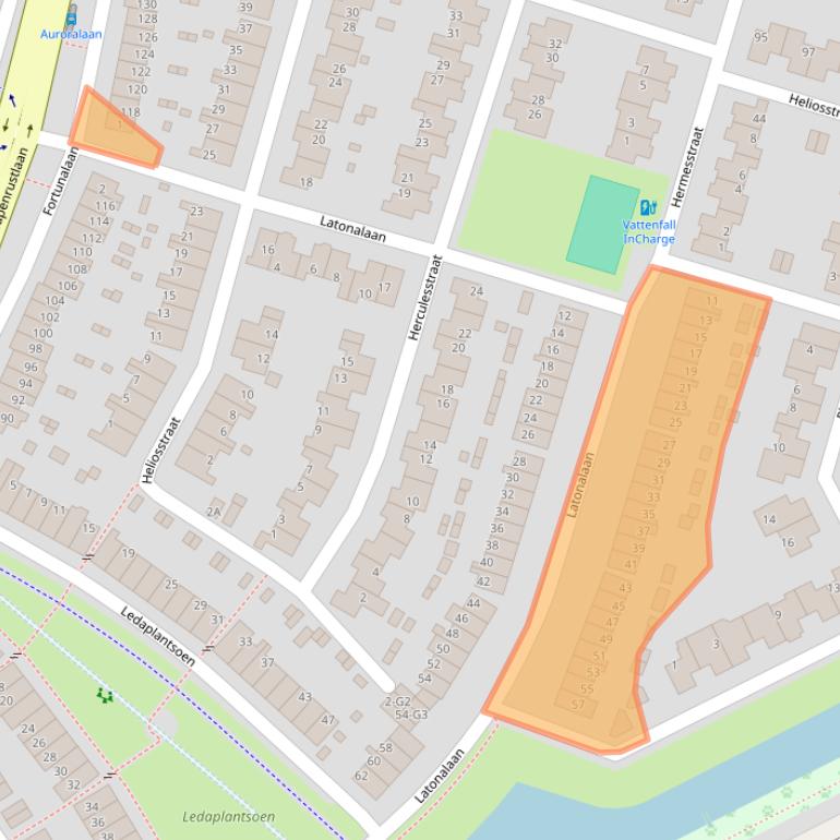 Kaart van postcodegebied 7321EB.