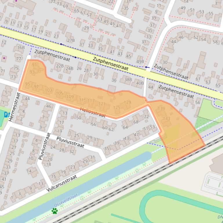 Kaart van postcodegebied 7321EE.