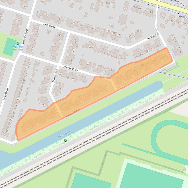 Kaart van postcodegebied 7321EN.
