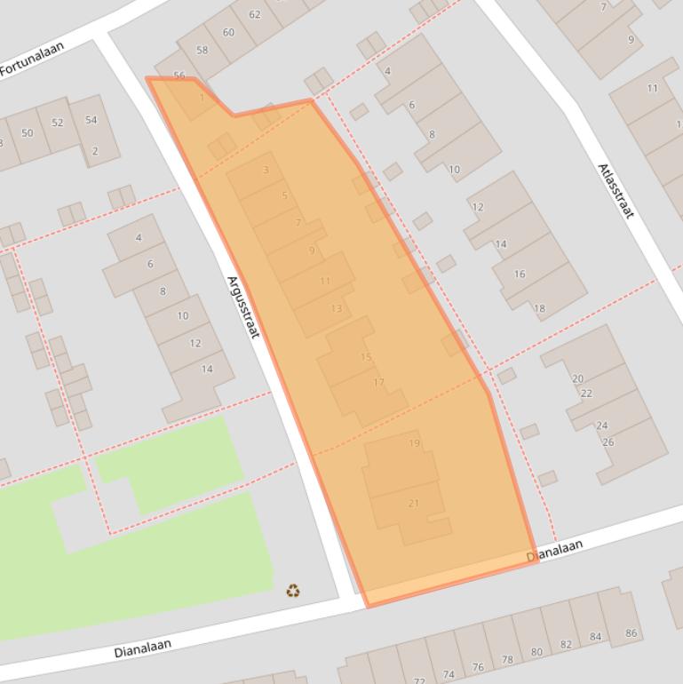 Kaart van postcodegebied 7321GD.