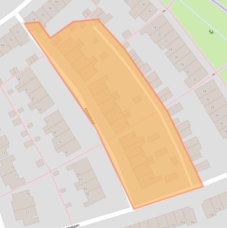 Kaart van postcodegebied 7321GG.