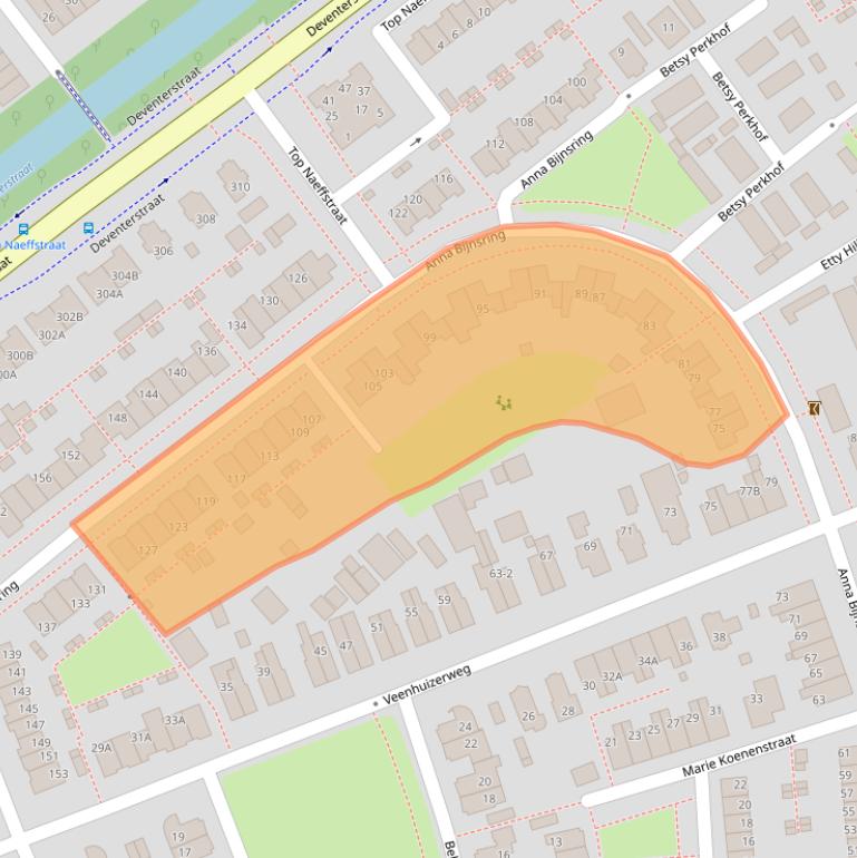 Kaart van postcodegebied 7321HE.