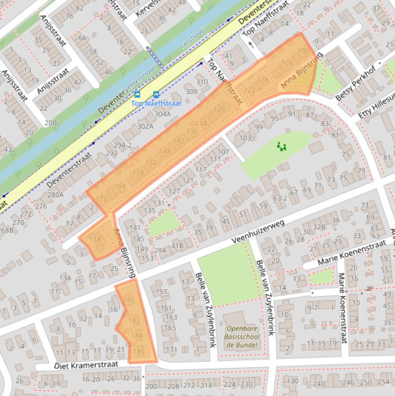 Kaart van postcodegebied 7321HJ.