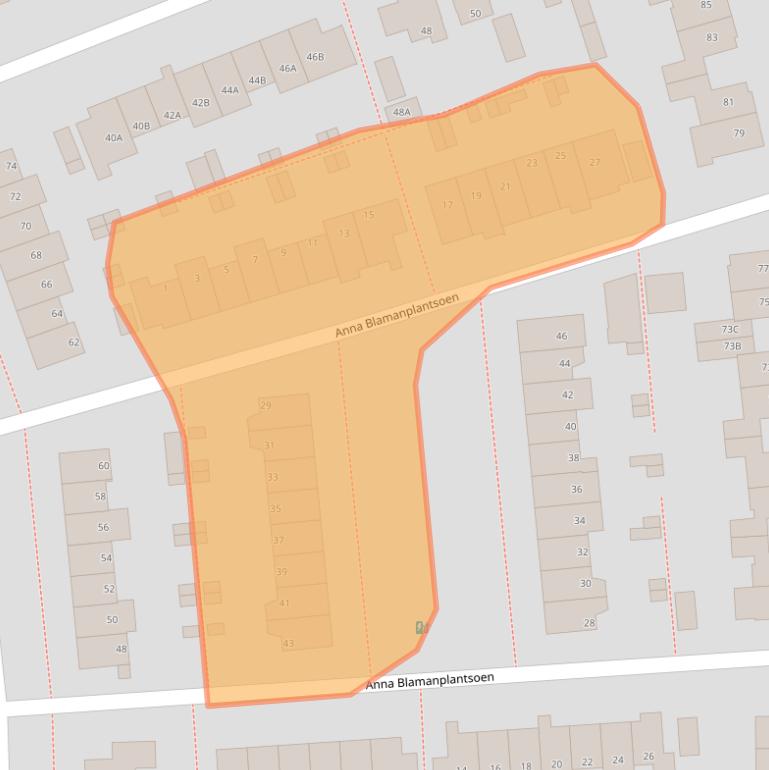 Kaart van postcodegebied 7321JE.