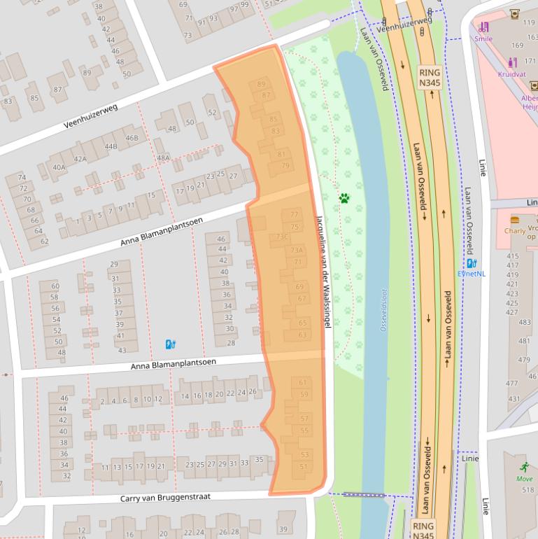 Kaart van postcodegebied 7321JN.