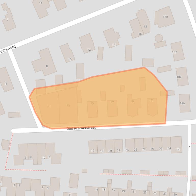 Kaart van postcodegebied 7321KA.