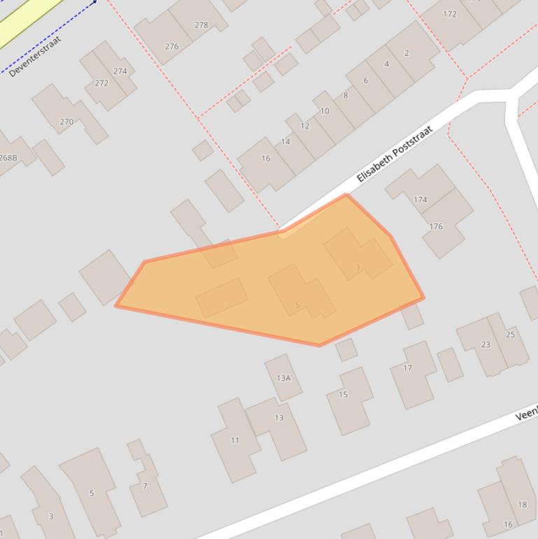 Kaart van postcodegebied 7321KC.