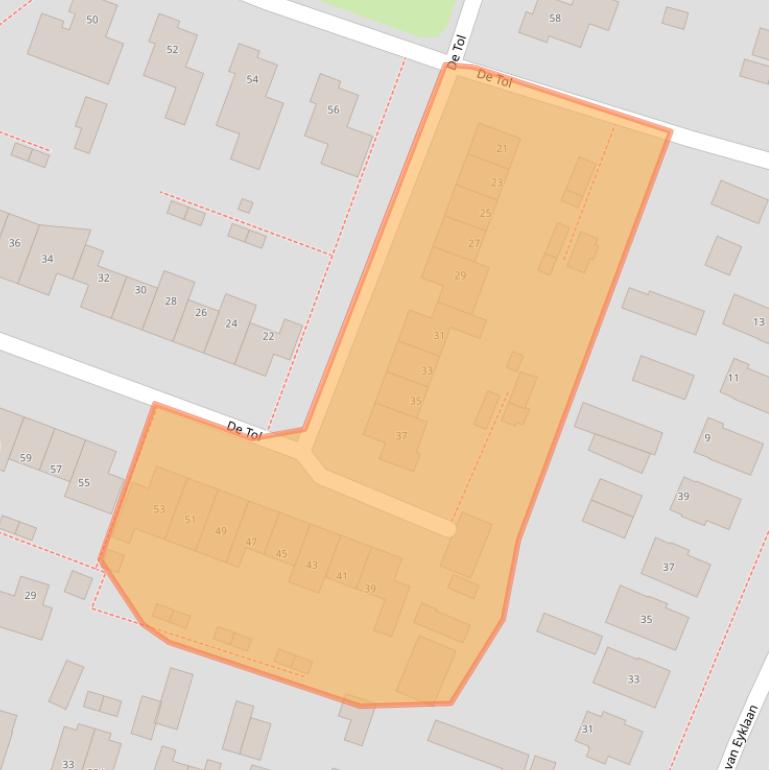 Kaart van postcodegebied 7321KE.