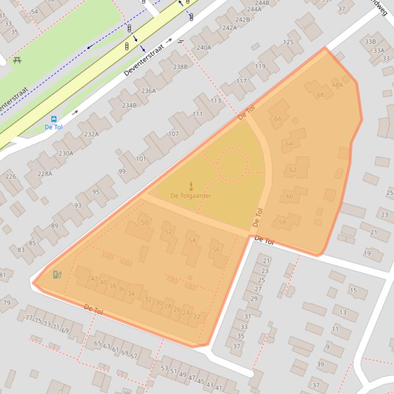 Kaart van postcodegebied 7321KH.