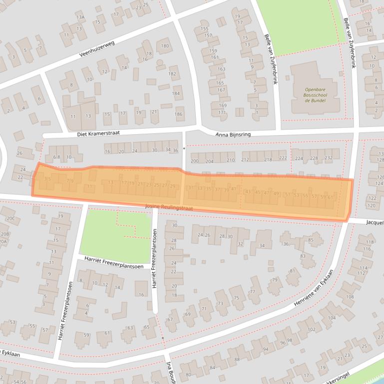 Kaart van postcodegebied 7321LA.