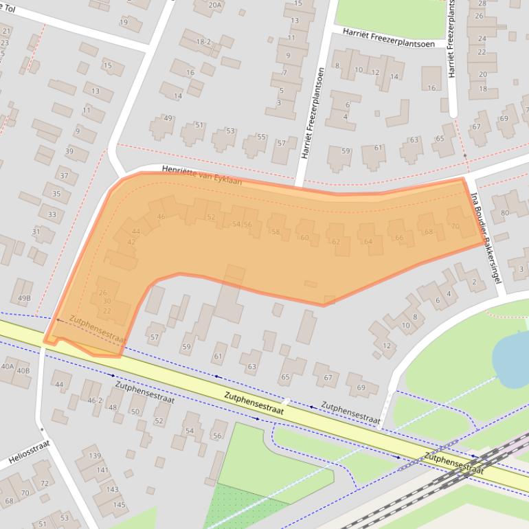 Kaart van postcodegebied 7321LH.