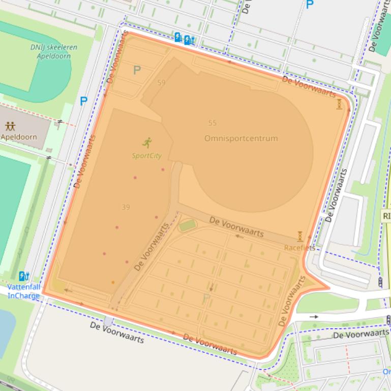 Kaart van postcodegebied 7321MA.