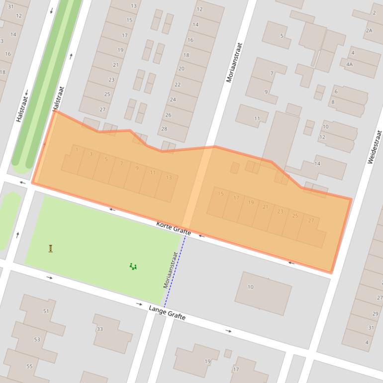 Kaart van postcodegebied 7321ZD.