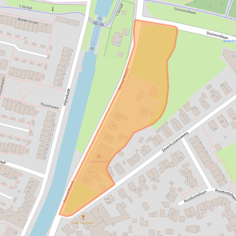 Kaart van postcodegebied 7322AC.