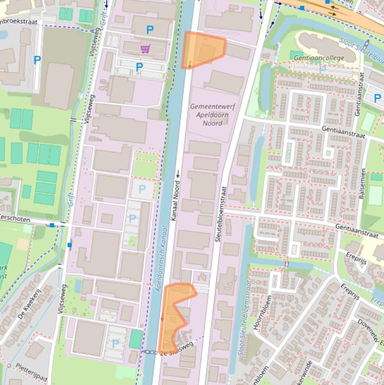 Kaart van postcodegebied 7322AE.