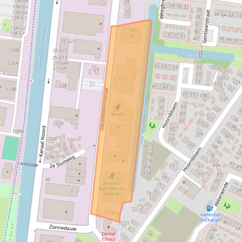 Kaart van postcodegebied 7322AG.