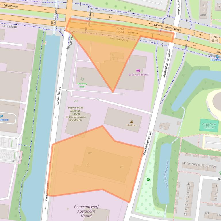 Kaart van postcodegebied 7322AH.