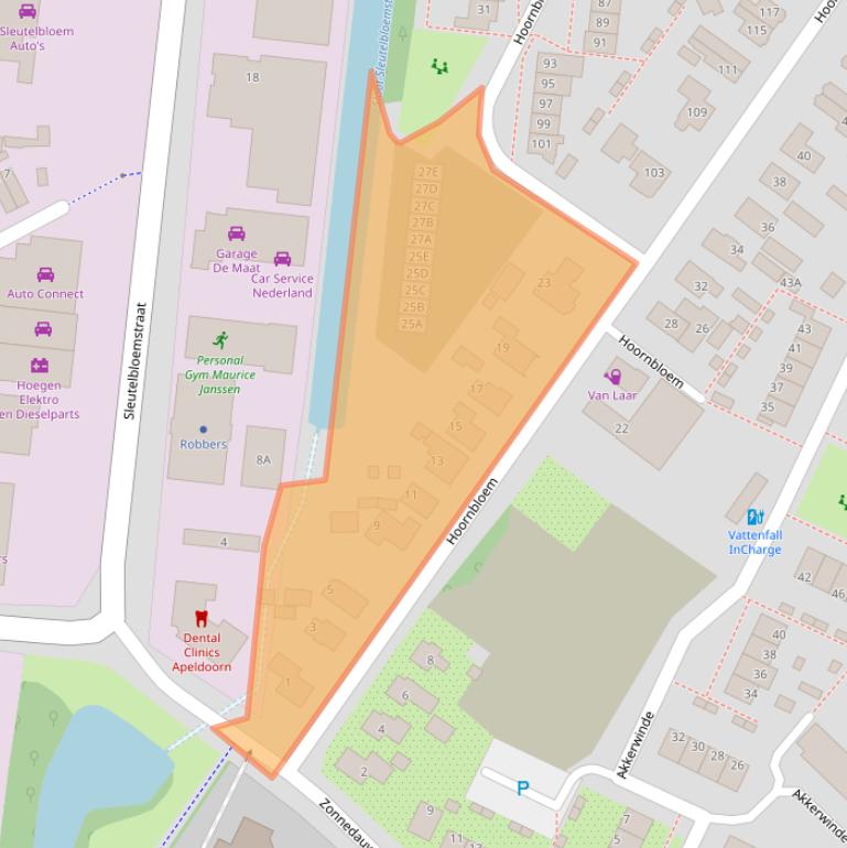 Kaart van postcodegebied 7322AN.