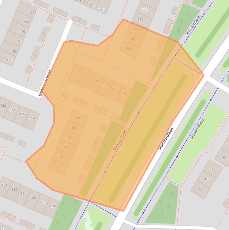 Kaart van postcodegebied 7322BT.
