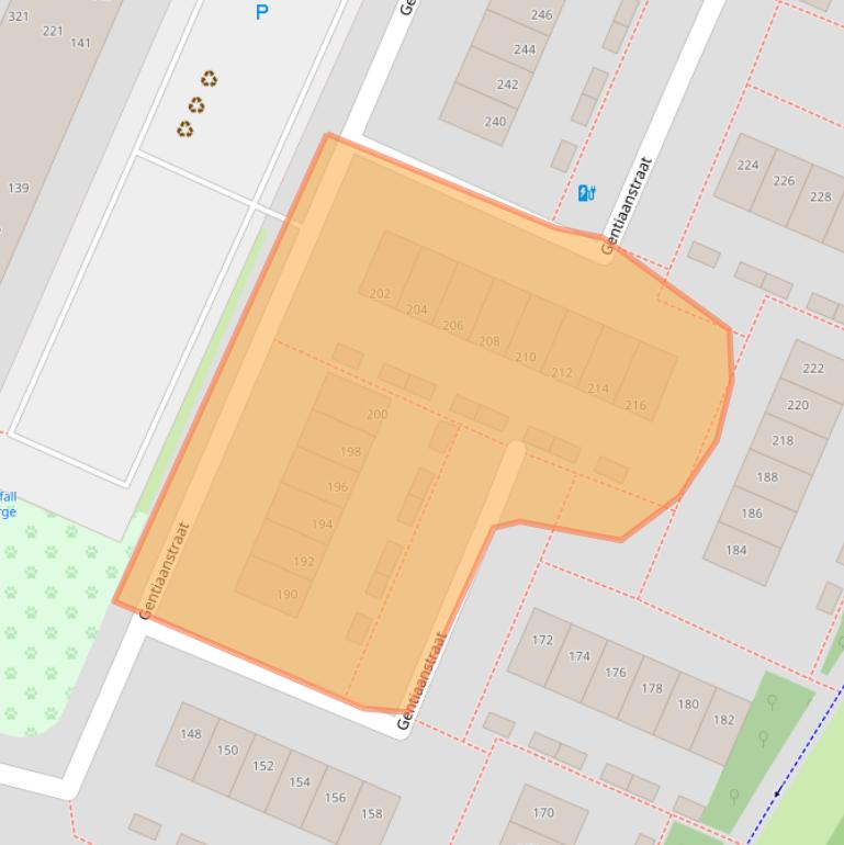 Kaart van postcodegebied 7322BV.