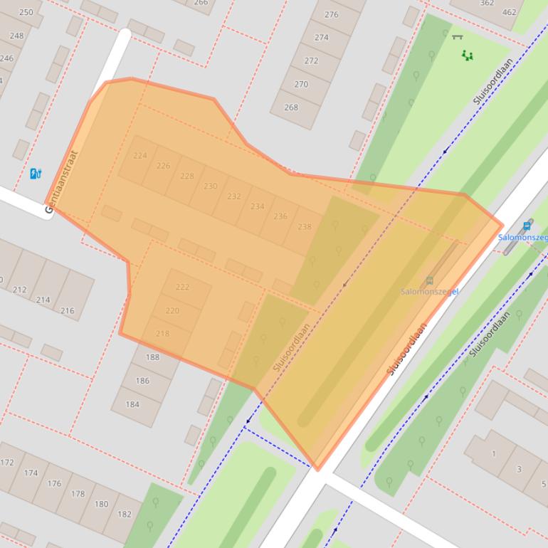Kaart van postcodegebied 7322BW.