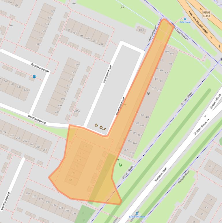 Kaart van postcodegebied 7322BZ.