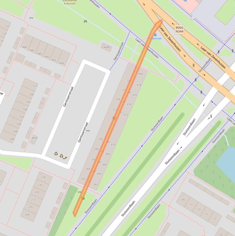 Kaart van postcodegebied 7322CB.