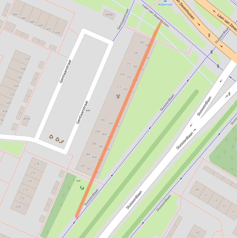 Kaart van postcodegebied 7322CE.