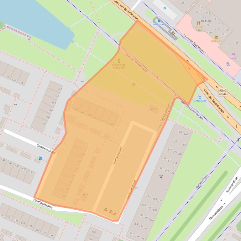 Kaart van postcodegebied 7322CH.
