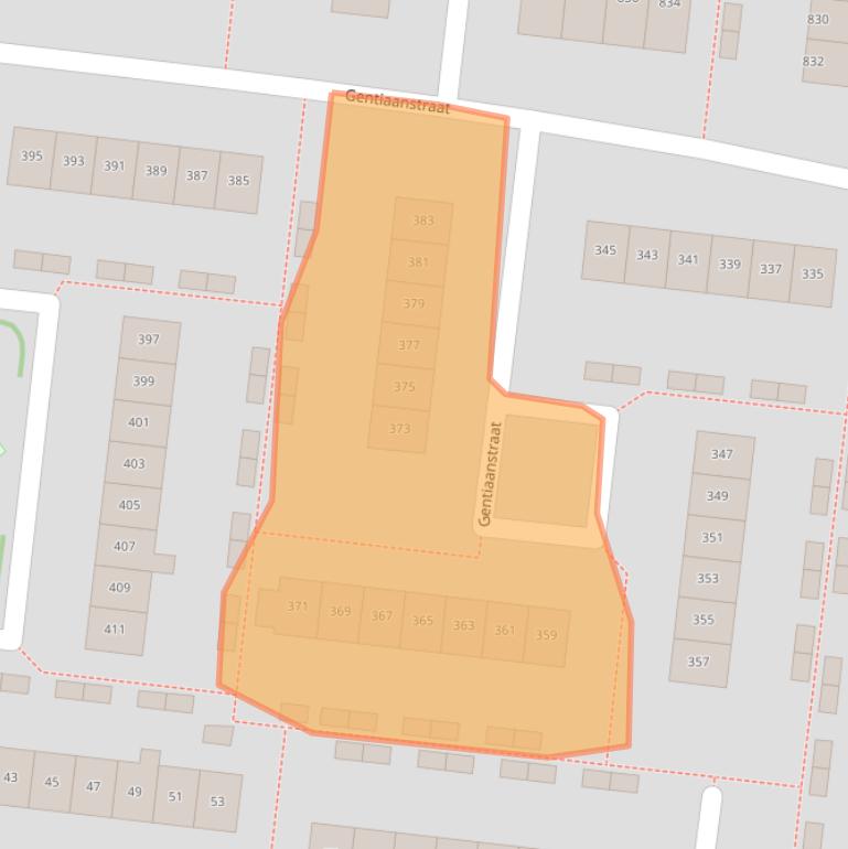 Kaart van postcodegebied 7322CP.