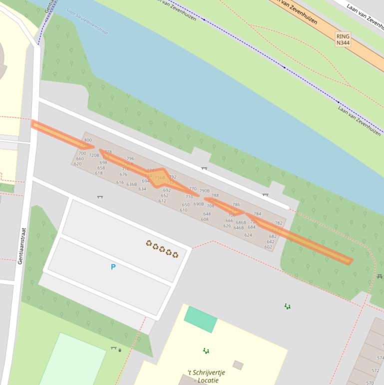 Kaart van postcodegebied 7322CW.