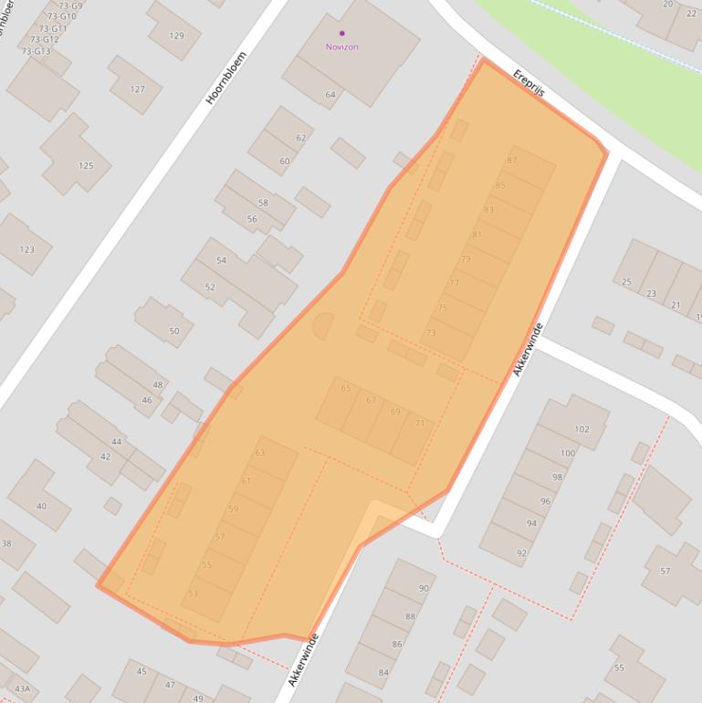 Kaart van postcodegebied 7322DG.