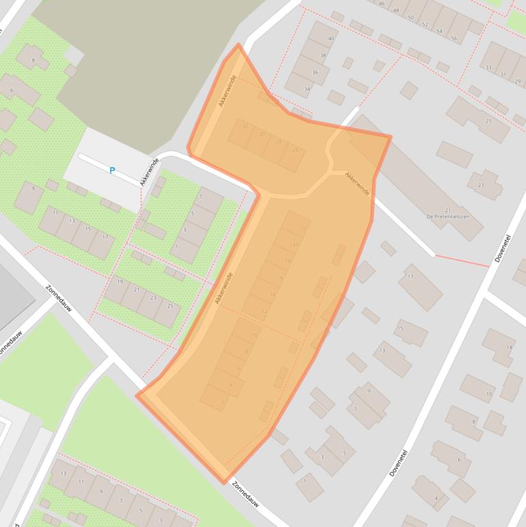 Kaart van postcodegebied 7322DH.