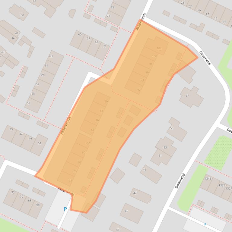 Kaart van postcodegebied 7322DL.