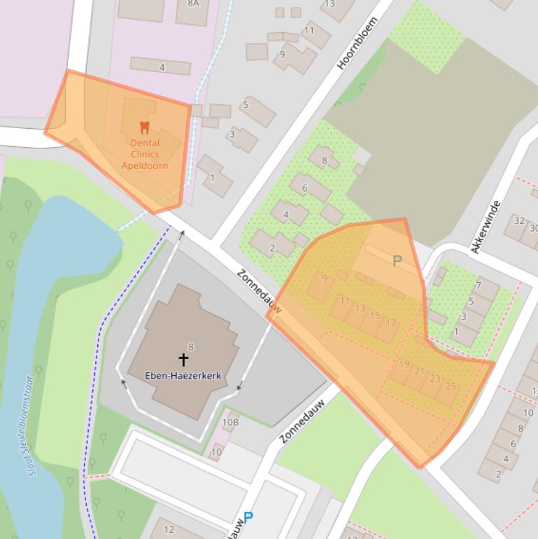 Kaart van postcodegebied 7322EA.