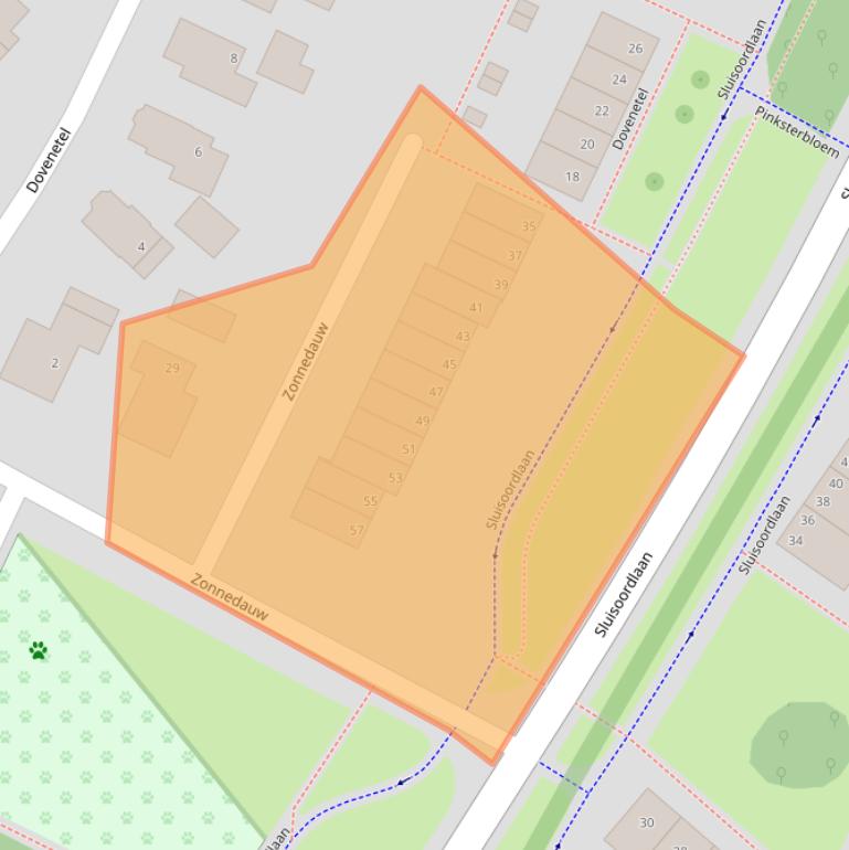 Kaart van postcodegebied 7322EB.