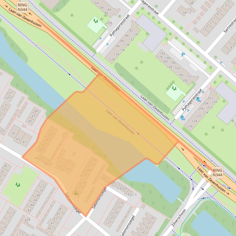 Kaart van postcodegebied 7322ET.