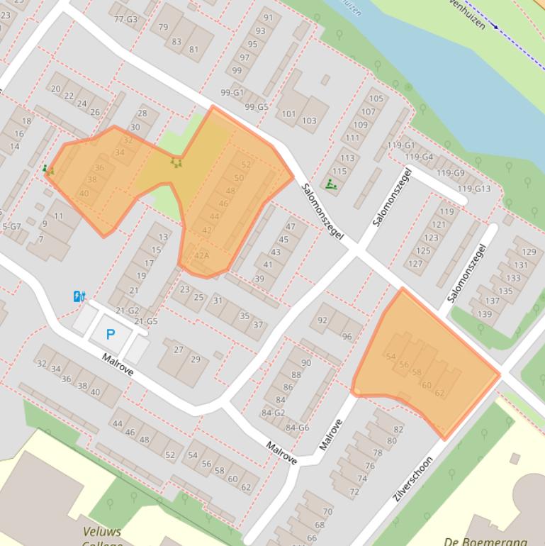 Kaart van postcodegebied 7322EX.
