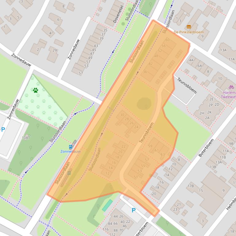 Kaart van postcodegebied 7322EZ.