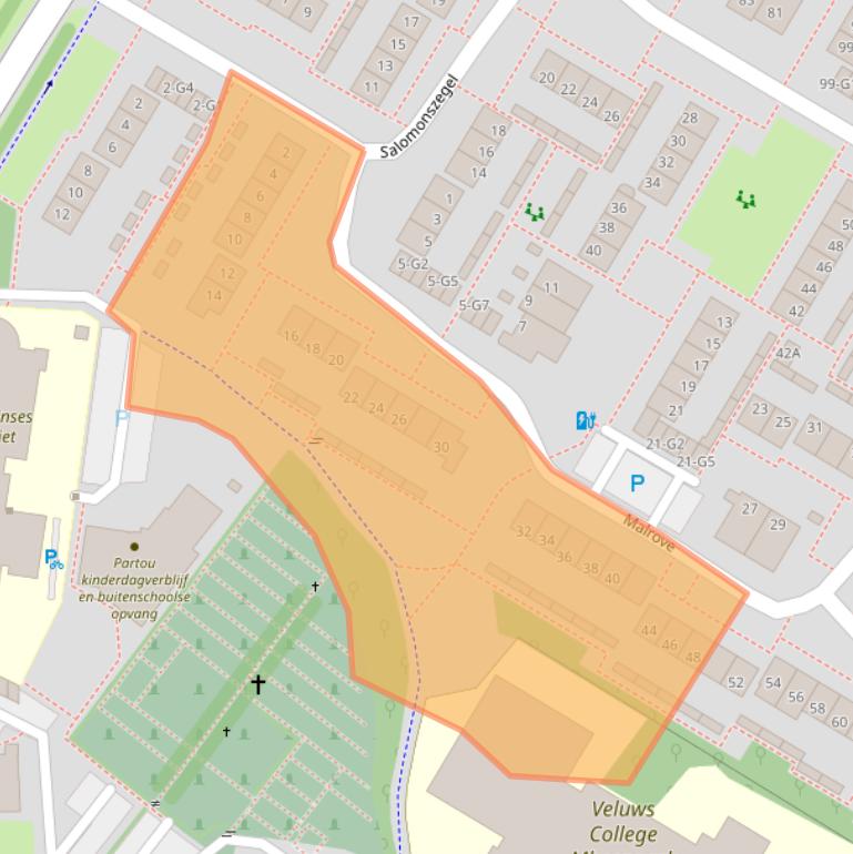 Kaart van postcodegebied 7322GB.